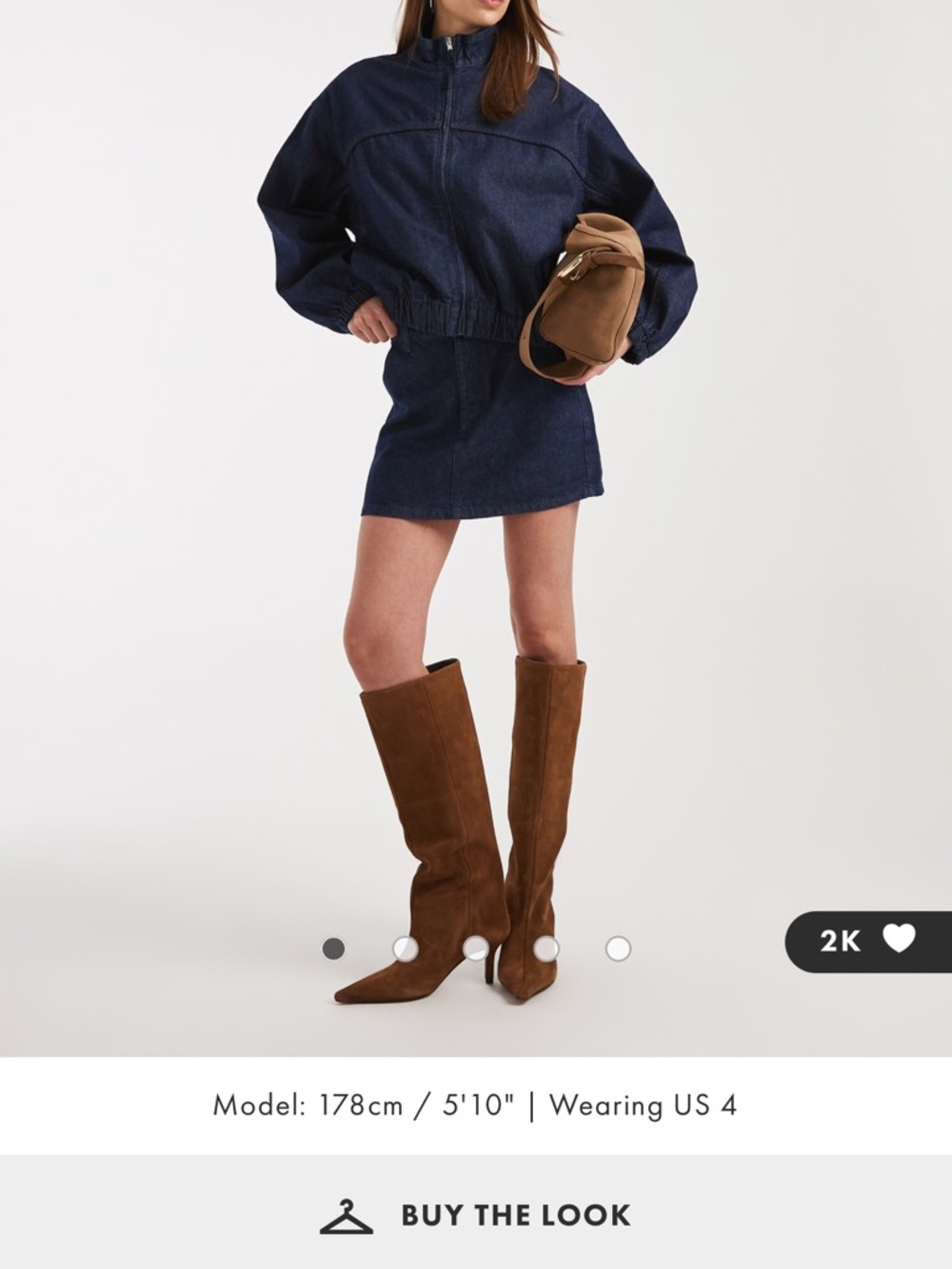 Asos Design Dark Blue Denim Mini Skirt